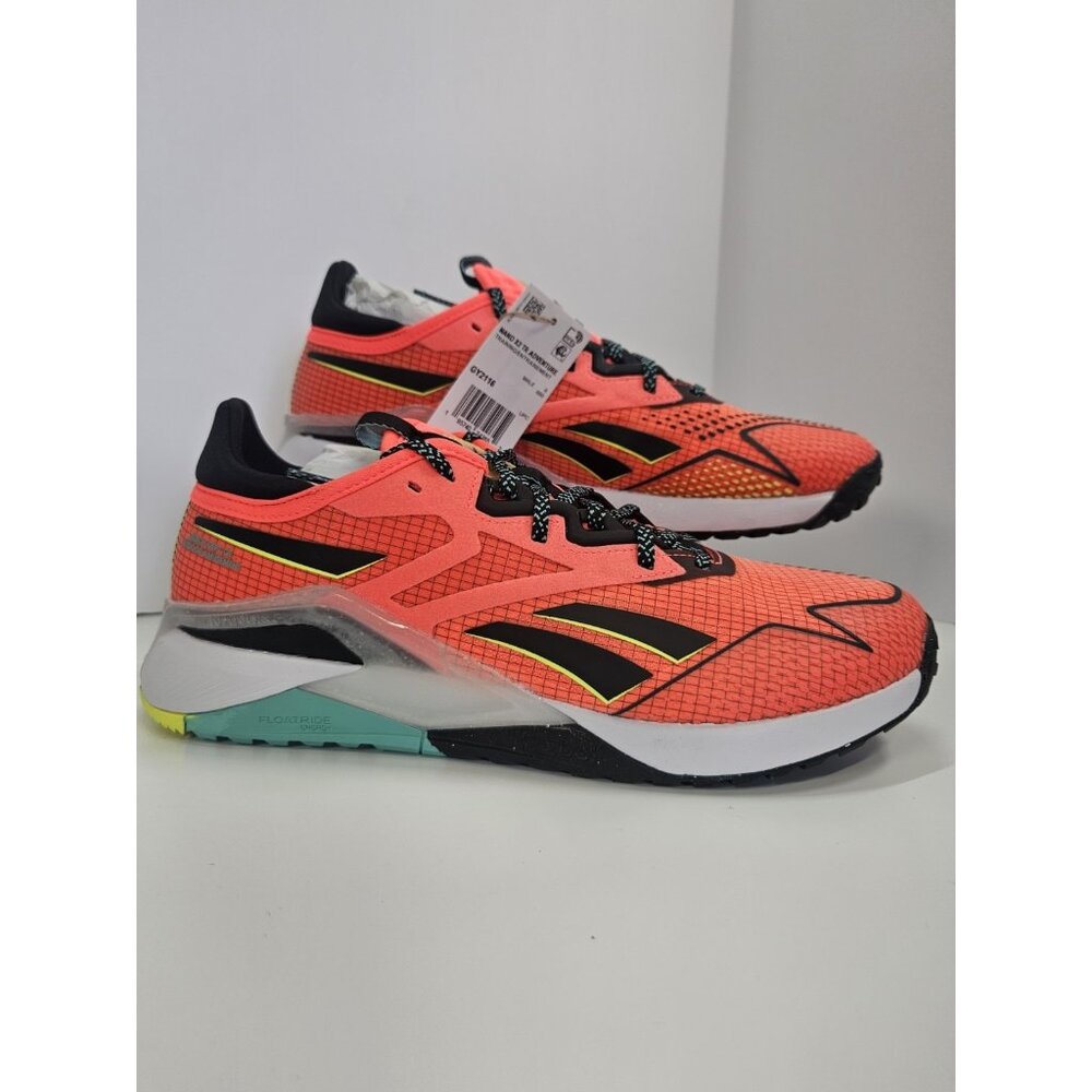Reebok Nano X2 TR Adventure Mens‎ 9 Sneaker Cross Fit Workout Orange Flame Multi